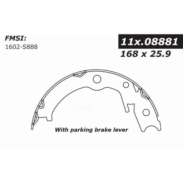 Centric Parts Centric Brake Shoes, 111.08881 111.08881 - main